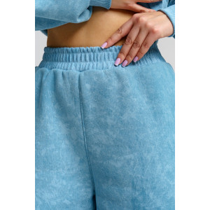 Костюм двойка женский 983 футер 3-х нитка с начёсом пенье (р-ры: 44-54) голубой винтаж