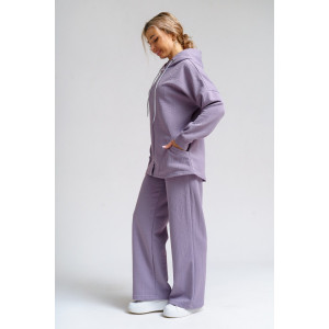 Костюм двойка женский 919 трикотаж 3Д (р-ры: 46-60) сирень