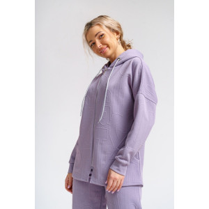 Костюм двойка женский 919 трикотаж 3Д (р-ры: 46-60) сирень