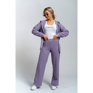Костюм двойка женский 919 трикотаж 3Д (р-ры: 46-60) сирень