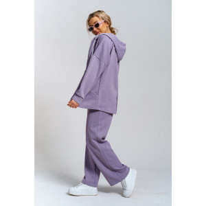 Костюм двойка женский 919 трикотаж 3Д (р-ры: 46-60) сирень