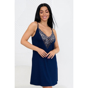 Сорочка женская 0347-09 вискоза (р-ры: 46-56) темно-синий