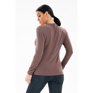 Лонгслив женский 0130-61 вискоза пенье (р-ры: 46-58) капучино