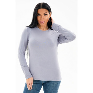 Лонгслив женский 0130-15 вискоза пенье (р-ры: 46-58) серый