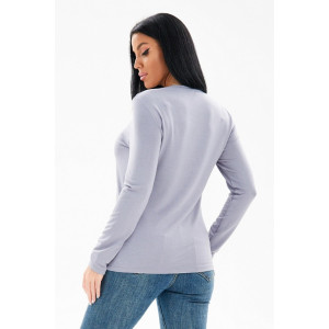 Лонгслив женский 0130-15 вискоза пенье (р-ры: 46-58) серый