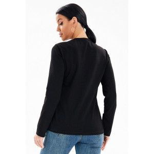 Лонгслив женский 0130-11 вискоза пенье (р-ры: 46-58) черный