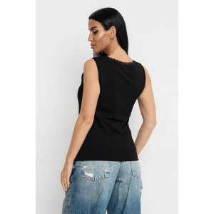 Майка женская 0111-11 кулирка c лайкрой (р-ры: 52-62) черный