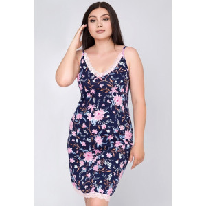 Сорочка женская 0764-41 кулирка (р-ры: 42-56) цветы