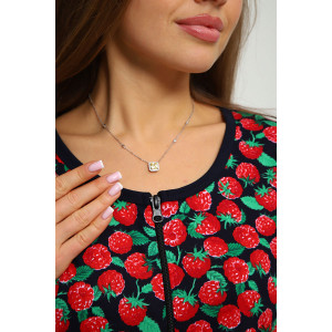 Халат женский №224 кулирка (р-ры: 50-60) синий