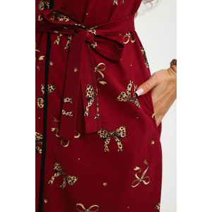 Халат женский №216 кулирка (р-ры: 46-56) бордовый