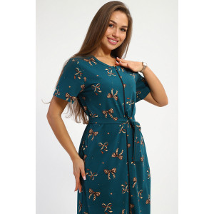 Халат женский №216.1 кулирка (р-ры: 46-56) изумруд