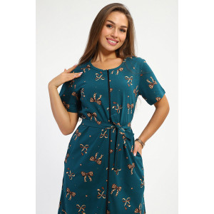 Халат женский №216.1 кулирка (р-ры: 46-56) изумруд