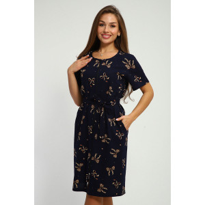 Халат женский №216.2 кулирка (р-ры: 46-56) синий