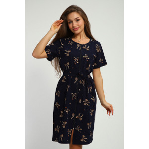 Халат женский №216.2 кулирка (р-ры: 46-56) синий