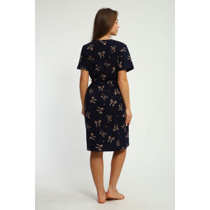 Халат женский №216.2 кулирка (р-ры: 46-56) синий