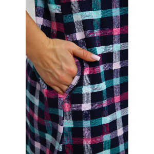 Рубашка-туника женская №212.3 кулирка (р-ры: 46-60) синий-2