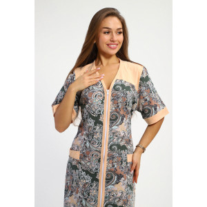 Халат женский №217 кулирка (р-ры: 50-60) хаки