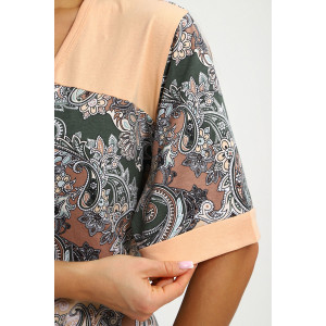 Халат женский №217 кулирка (р-ры: 50-60) хаки