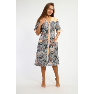 Халат женский №217 кулирка (р-ры: 50-60) хаки