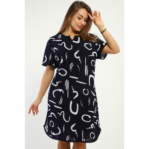 Туника женская №235.1 кулирка (р-ры: 52-62) синий