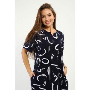 Туника женская №235.1 кулирка (р-ры: 52-62) синий