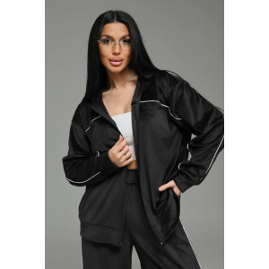 Костюм двойка женский "Пандора" велюр (р-ры: 46-60) черный