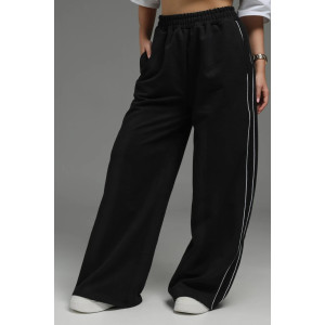 Брюки женские "Дуэт" лакост 2-х нитка пенье (р-ры: 44-62) черный