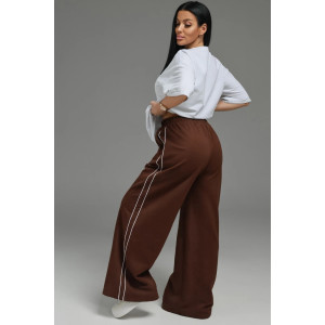 Брюки женские "Дуэт" лакост 2-х нитка пенье (р-ры: 44-62) коричневый