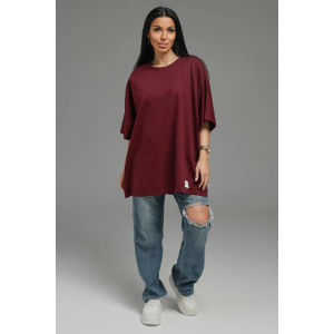 Футболка женская "Анита-2" кулирка (р-ры: 44-66) марсала