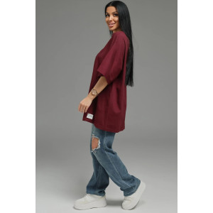 Футболка женская "Анита-2" кулирка (р-ры: 44-66) марсала