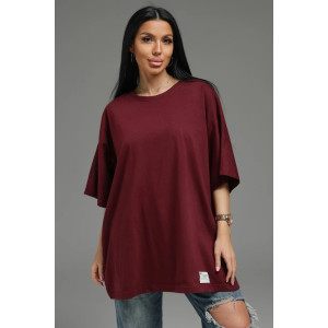 Футболка женская "Анита-2" кулирка (р-ры: 44-66) марсала