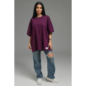 Футболка женская "Анита-2" кулирка (р-ры: 44-66) баклажан