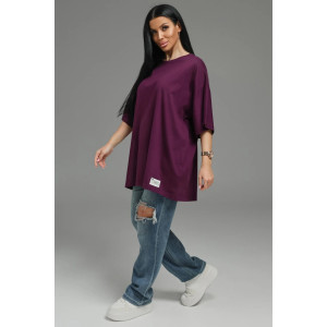 Футболка женская "Анита-2" кулирка (р-ры: 44-66) баклажан