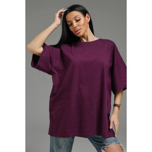 Футболка женская "Анита-2" кулирка (р-ры: 44-66) баклажан