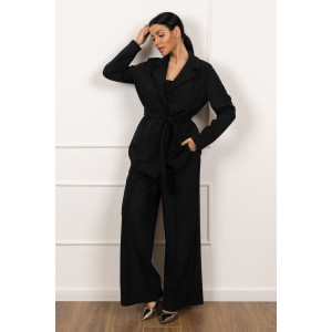 Костюм двойка женский 2123 креп (р-ры: 48-58) черный