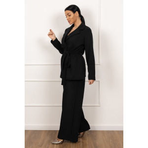 Костюм двойка женский 2123 креп (р-ры: 48-58) черный