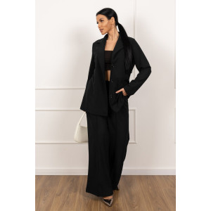 Костюм двойка женский 2123 креп (р-ры: 48-58) черный