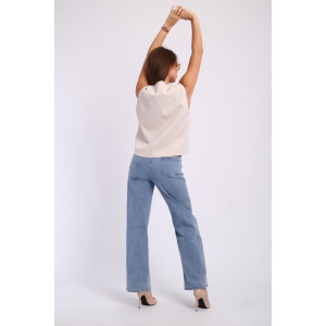 Жилет женский №4 052856 хлопок вареный (р-ры: S-M) светло-бежевый