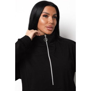 Толстовка женская ХЗ01 футер 2-х нитка (р-ры: 46-60) черный