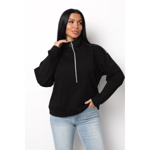 Толстовка женская ХЗ01 футер 2-х нитка (р-ры: 46-60) черный