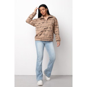 Толстовка женская ХЗ01 футер 2-х нитка (р-ры: 46-60) буквы