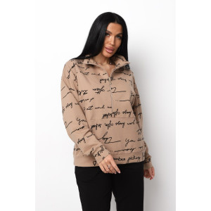 Толстовка женская ХЗ01 футер 2-х нитка (р-ры: 46-60) буквы