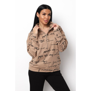 Толстовка женская ХЗ01 футер 2-х нитка (р-ры: 46-60) буквы