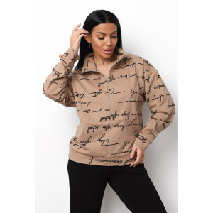 Толстовка женская ХЗ01 футер 2-х нитка (р-ры: 46-60) буквы