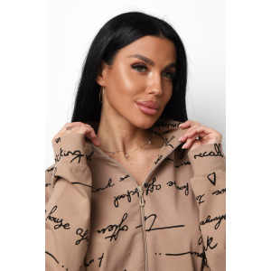 Толстовка женская ХЗ01 футер 2-х нитка (р-ры: 46-60) буквы