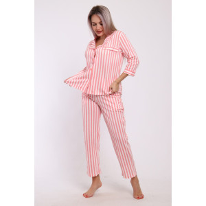 Пижама женская №211 кулирка (р-ры: 44-54) розовый