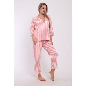 Пижама женская №211 кулирка (р-ры: 44-54) розовый