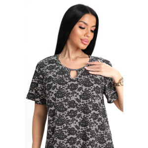 Туника женская №205 интерлок (р-ры: 50-60) коричневый