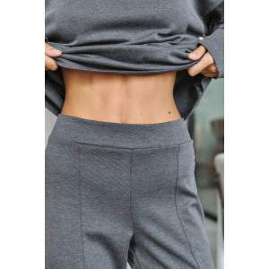 Костюм двойка женский №057817 джерси (р-ры: 42-46) серый