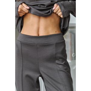 Костюм двойка женский №057817 джерси (р-ры: 42-46) коричневый